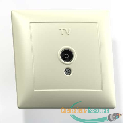 Розетка телевизионная оконечная TV 1-м СП Селена РТВ1-0-399 сл. кость Кунцево 8150