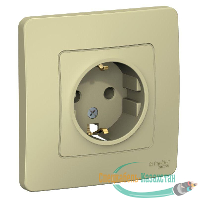 Розетка 1-м СП BLANCA 16А 250В без шторок с заземл. беж. SchE BLNRS001017