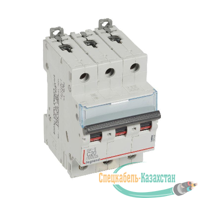 Выключатель автоматический модульный 3п C 20А 6кА DX3-E 6000 3мод. 230/400В Leg 407292