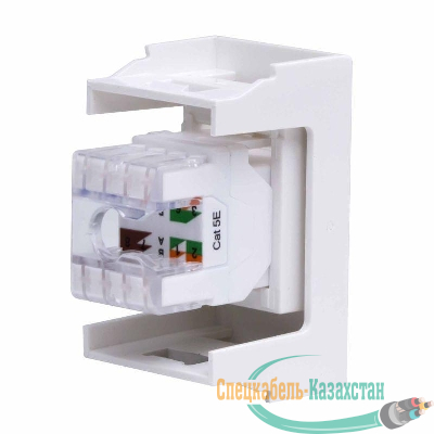 Розетка компьютерная 1-м 1мод. Viva RJ45 кат.5E бел. DKC 45038