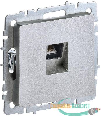 Розетка компьютерная СП RJ45 кат.5E BRITE РК10-БрА механизм алюм. IEK BR-K10-1-K47