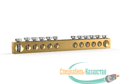 Шина PEN "земля-ноль" 6х9мм 12 отвер. латунь TOKOV ELECTRIC TKE-BCB-69-12-N/PEN