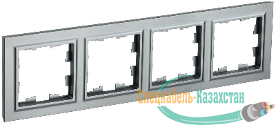 Рамка 4-м BRITE РУ-4-БрС сталь IEK BR-M42-K46