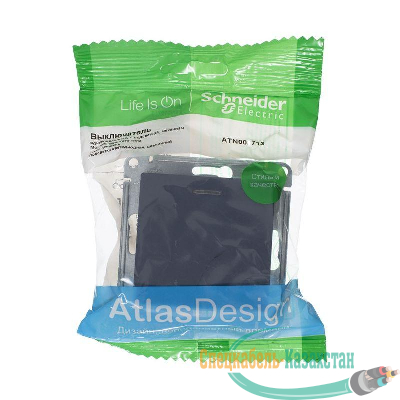 Механизм выключателя 1-кл. ATLAS DESIGN с подсветкой (сх.1а) 10АХ грифель SchE ATN000713