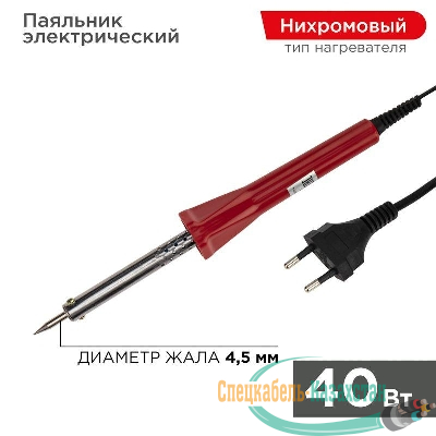 Паяльник с керам. нагреват. долговечное жало 220В/40Вт PROCONNECT 12-0123-4