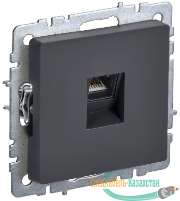 Розетка компьютерная СП RJ45 кат.5E BRITE РК10-БрГ механизм графит IEK BR-K10-1-K53