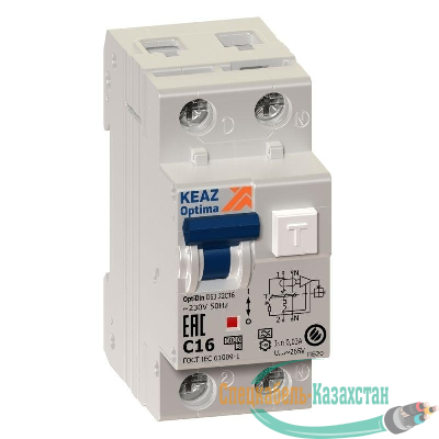 Выключатель автоматический дифференциального тока 2п (1P+N) C 6А 30мА тип A 6кА OptiDin D63 УХЛ4 2мод. КЭАЗ 103505