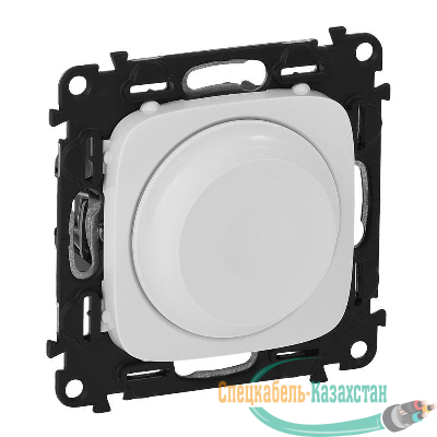 Механизм светорегулятора универсальный Valena Allure с поворотной ручкой 300Вт без нейтрали с лиц. панелью белый Leg 752760