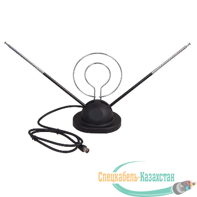 Антенна ТВ комнатная RX-105 телескопич. на подставке с кольцом VHF; UHF 47-860 MHz REXANT 34-0105