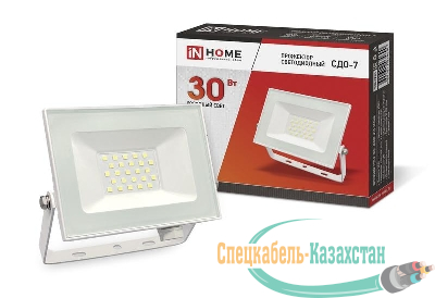 Прожектор светодиодный СДО-7 30Вт 6500К IP65 2700лм 230В бел. IN HOME 4690612034690