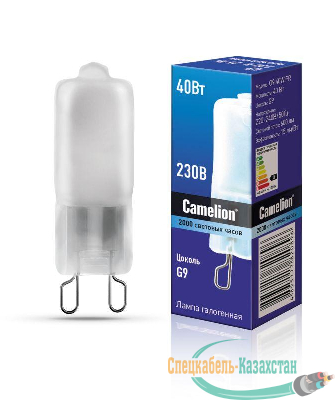 Лампа галогенная 40Вт капсула G9 2850К 240В мат. Camelion 5556
