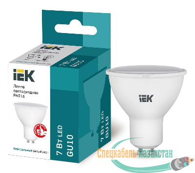 Лампа светодиодная ECO PAR16 софит 7Вт 230В 4000К GU10 ИЭК LLE-PAR16-7-230-40-GU10