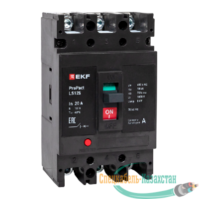 Выключатель автоматический 3п 20А 18кА LS125 ProPact EKF mccb-125-18-3-20-ls