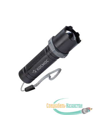 Фонарь аккумуляторный ручной LED 1Вт линза зум аккум. Li-ion 14500 0.45А.ч USB-шнур ABS-пластик КОСМОС KOS117Lit