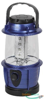 Фонарь кемпинговый KB-101 12LED элементы питания 3хAA (не в компл.) син. металлик Трофи Б0054482