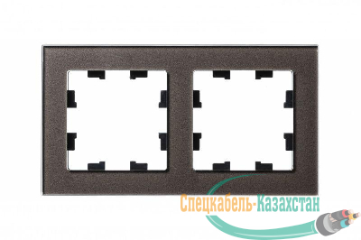 Рамка 2-м ATLASDESIGN NATURE стекло мокко SchE ATN320602