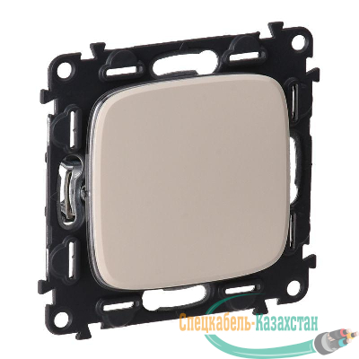 Механизм выключателя 1-кл. СП Valena Allure 10А IP20 250В 10АХ с лицевой панелью; безвинтовые зажимы сл. кость Leg 752801