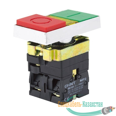 Кнопка двойная NP2-BW8465 1НО+1НЗ AC 230В(LED) IP40 (R) CHINT 574789
