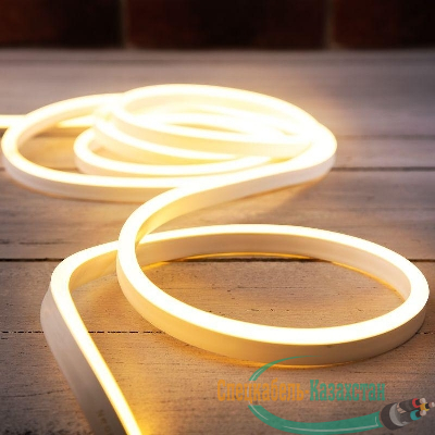 Шнур светодиодный SMD 20м 8х16мм 120LED/м тепл. бел. односторонний гибкий неон Neon-Night 131-008