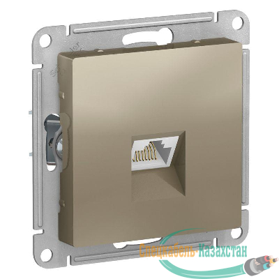 Механизм розетки компьютерной ATLAS DESIGN RJ45 шампань SchE ATN000583