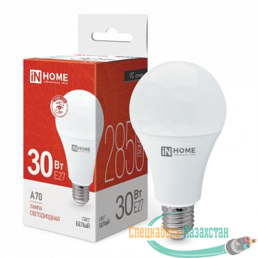 Лампа светодиодная LED-A70-VC 30Вт грушевидная 4000К нейтр. бел. E27 2850лм 230В IN HOME 4690612024141