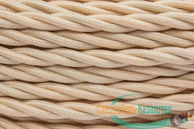 Провод ретро 3х2.5 матов. зол./песочн. (уп.20м) Bironi B1-435-719-20