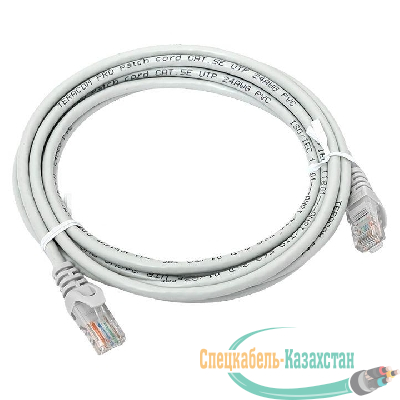Патч-корд кат.5E UTP неэкранир. PVC 1Гбит/с 3м сер. TERACOM EKF TRC-5EUTP-PVC-3M-GY