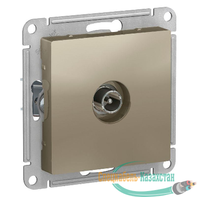 Механизм розетки TV ATLAS DESIGN оконечный 1DB шампань SchE ATN000591