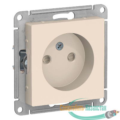 Механизм розетки 1-м СП ATLAS DESIGN без заземл. защ. шторки 16А беж. SchE ATN000249
