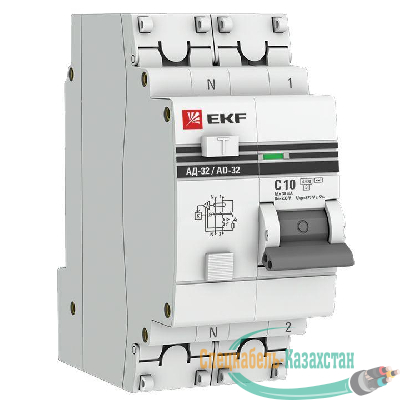 Выключатель авт. диф. тока 1п+N 2мод. C 10А 30мА тип AC 4.5kA АД-32 PROxima EKF DA32-10-30-pro