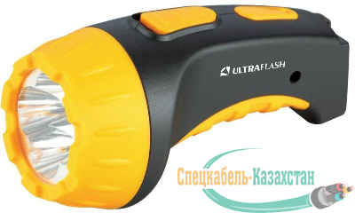 Фонарь LED 3804 (аккум 220В черн/жел. 4 LED; SLA пласт. короб) Ultraflash 9215