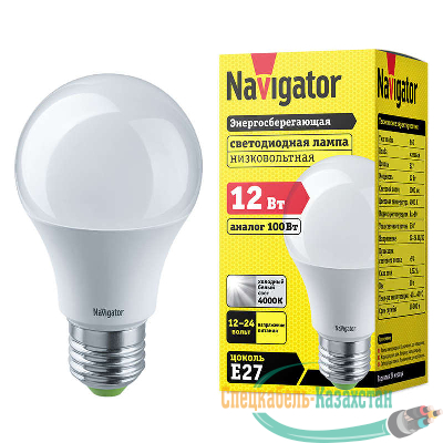 Лампа светодиодная 61 477 NLL-A60-12-12/24-4K-E27 Navigator 61477