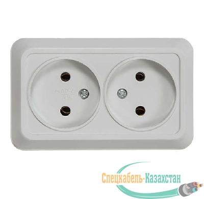 Розетка 2-м BOLLETO накл. 7102 бел. ASD / IN HOME 4680005959822