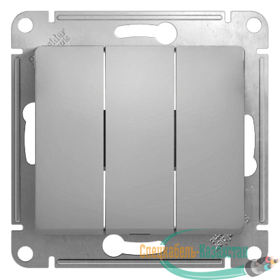 Механизм выключателя 3-кл. СП GLOSSA 10А IP20 10AX алюм. SchE GSL000331