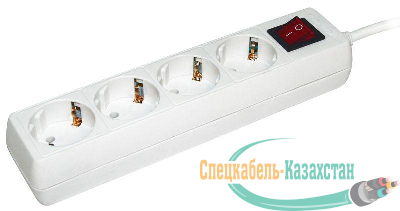 Удлинитель 4х3м с заземл. 16А IP20 У04К с выкл. ПВС 3х1 ИЭК WYP10-16-04-03-ZK-N
