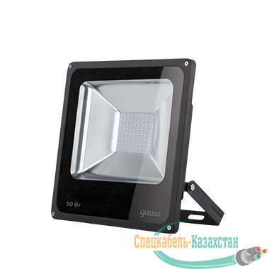 Прожектор светодиодный Elementary 50Вт IP65 6500К черн. Gauss 613100350