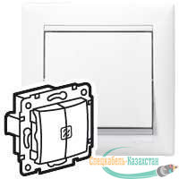 Выключатель 2-кл. СП Valena 10А IP31 с подсветкой механизм бел. (DIY-упак.) Leg 694290