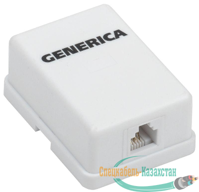 Розетка компьютерная 1-м ОП RJ12 кат.3 UTP GENERICA CS2-3C03U-12-G