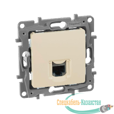 Механизм розетки информ. 1-м СП Etika RJ45 CAT.5 UTP сл. кость Leg 672341