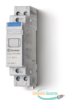 Контактор модульный 2NO 20А AgSnO2 24В DC 17.5мм IP20 FINDER 222290244000