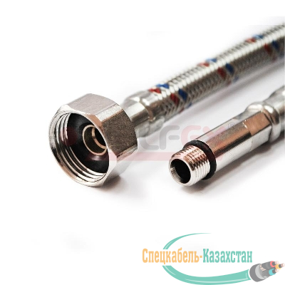 Подводка гибкая М10х18-1/2дюйм 120см для смесителей (компл. 2шт) VALFEX S/S M10х18-F1/2" 120 сm
