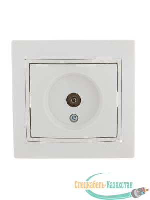 Розетка TV СП Мира проходная бел./бел. Lezard 701-0202-129