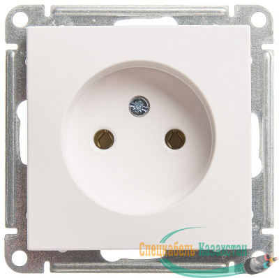 Механизм розетки 1-м СП W59 16А IP20 без заземл. без защ. шторок бел. SchE RS16-153-1-86