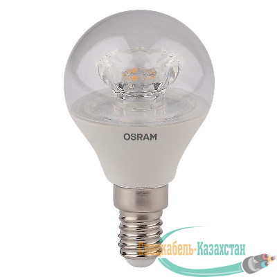 Лампа светодиодная LED STAR CLASSIC P 40 5.4W/830 5.4Вт шар 3000К тепл. бел. E14 470лм 220-240В прозр. пласт. OSRAM 4052899971622