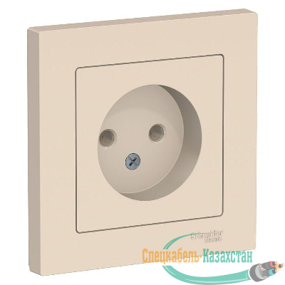 Розетка ATLAS DESIGN без заземл. 16А в сборе беж. SchE ATN000240