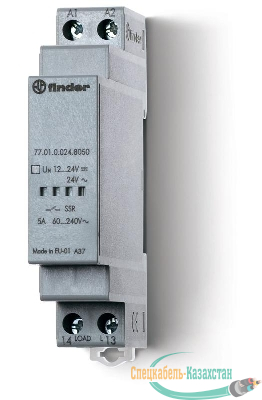 Реле модульное твердотельное выход 15А 24В DC 6...24В DC 17.5мм IP20 FINDER 770190249024
