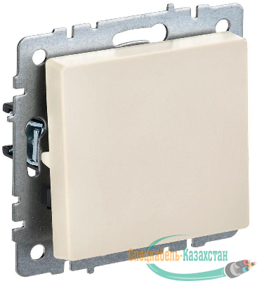 Выключатель проходной 1-кл. СП BRITE ВС10-1-6-БрКр 10А механизм беж. IEK BR-V12-0-10-K10