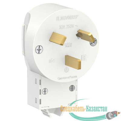 Вилка силовая СП BLANCA 2P+N 32А 250В бел. SchE BLNSV003231