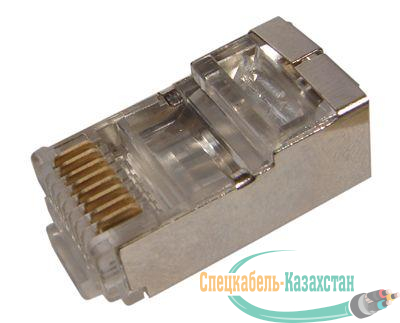 Джек компьютерный RJ45 (8P8C) кат.5E с экраном (уп.100шт) Rexant 05-1023