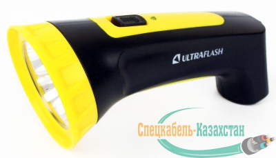 Фонарь LED 3804M (аккум. 220В черн./жел. 4 LED SLA пласт. коробка) Ultraflash 12867